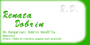 renata dobrin business card